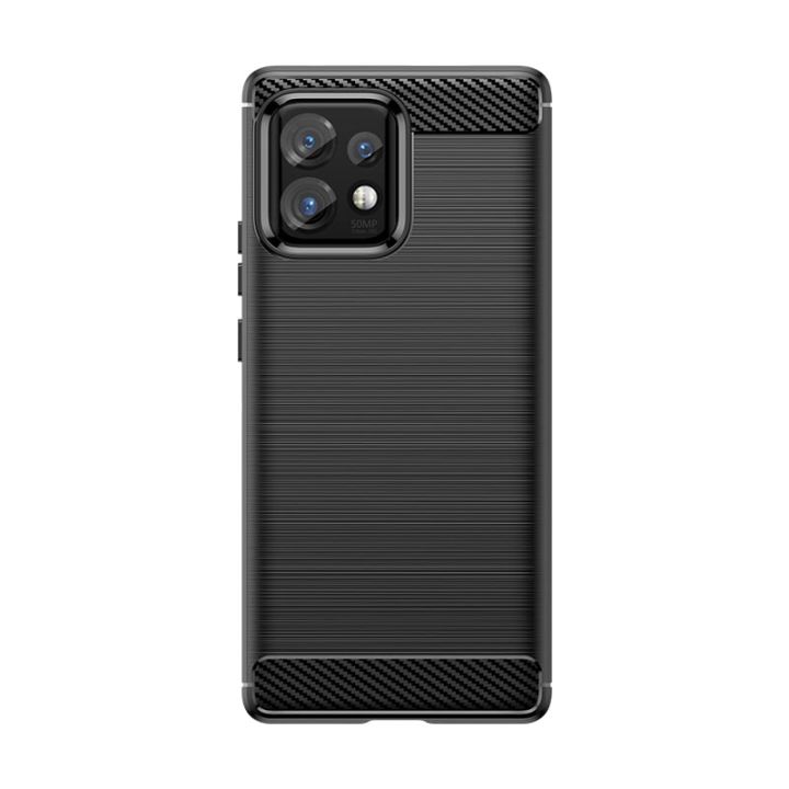 Hurtel Carbon Back Cover Σιλικόνης Μαύρο (Motorola Edge 40 Pro)