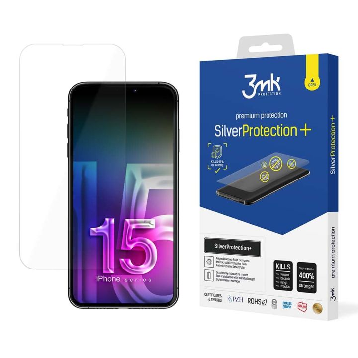 3MK Silverprotection+ Tempered Glass (Apple iPhone 15)