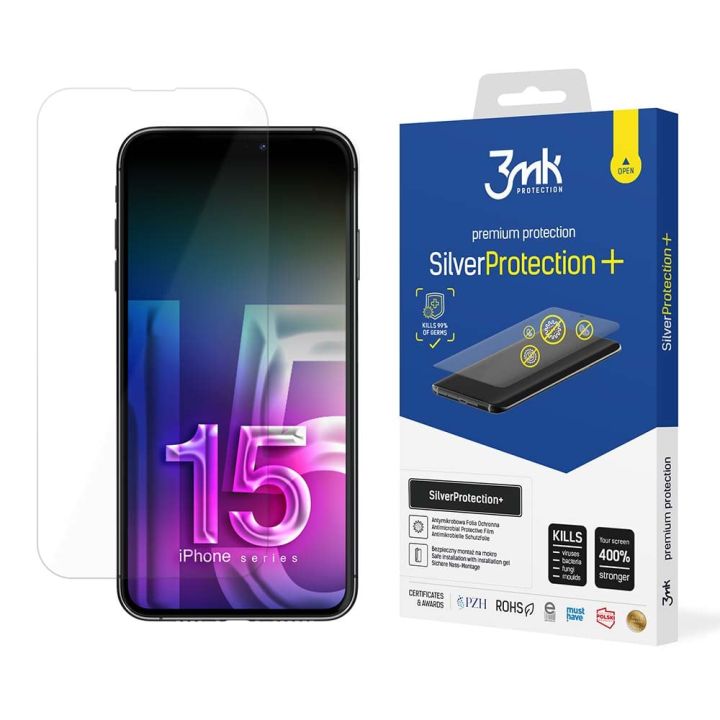 3MK SilverProtection+ Screen Protector (iPhone 15 Pro Max)