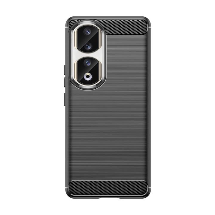 Hurtel Carbon Back Cover Σιλικόνης Μαύρο (Honor 90 Pro)
