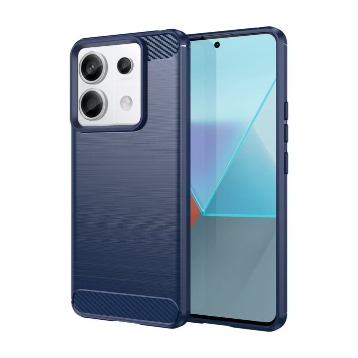 Hurtel Carbon Back Cover Σιλικόνης Μπλε (Redmi Note 13 Pro 4G / Poco M6 Pro 4G)