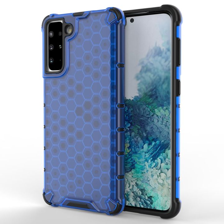 Hurtel Honeycomb Armor Back Cover Πλαστικό Μπλε (Galaxy S21+ 5G)