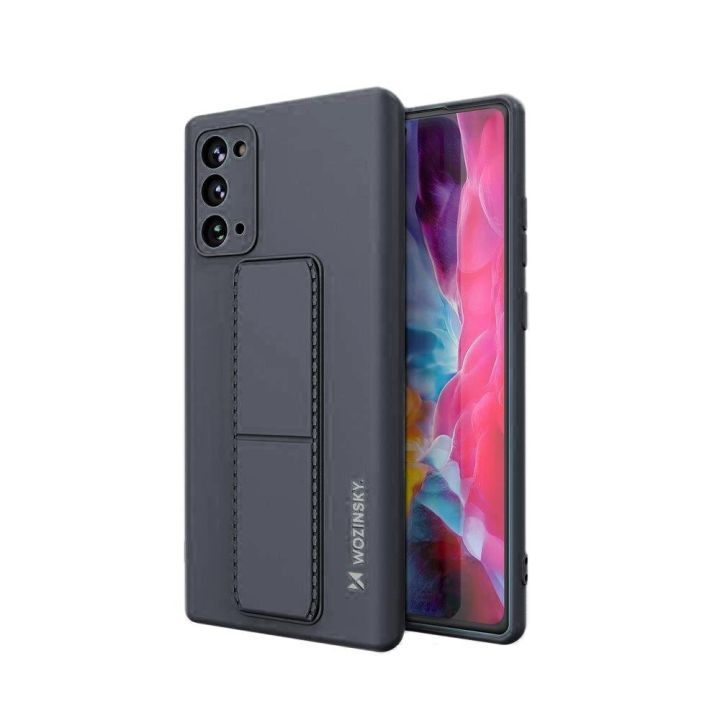 Wozinsky Kickstand Back Cover Σιλικόνης Navy Μπλε (Galaxy Note 20)