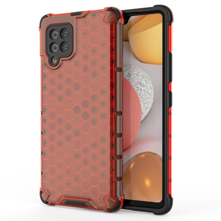 Hurtel Honeycomb Back Cover Πλαστικό Κόκκινο (Galaxy A42)