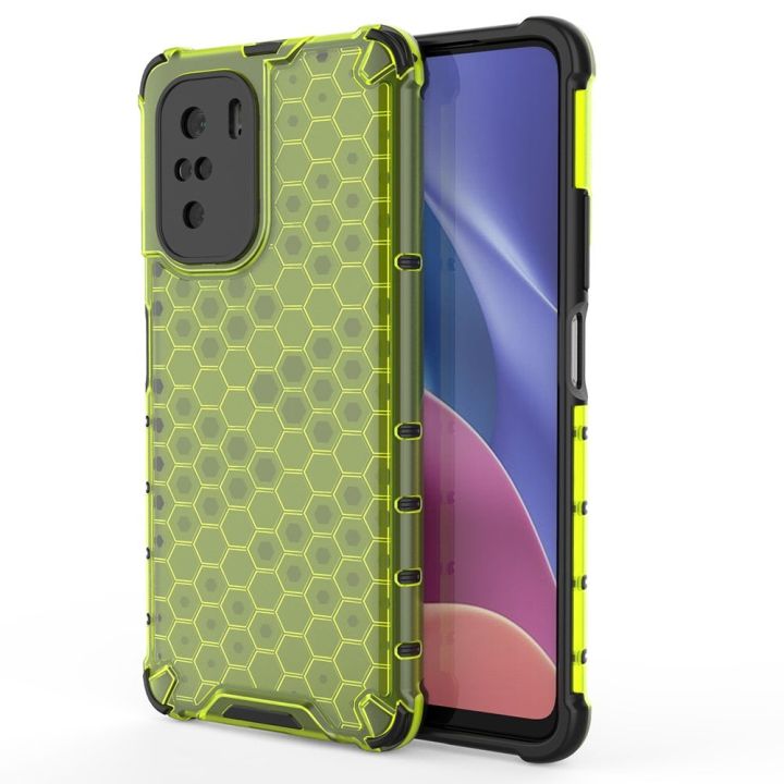 Hurtel Honeycomb Back Cover Σιλικόνης Πράσινο (Poco F3 / Mi 11i)