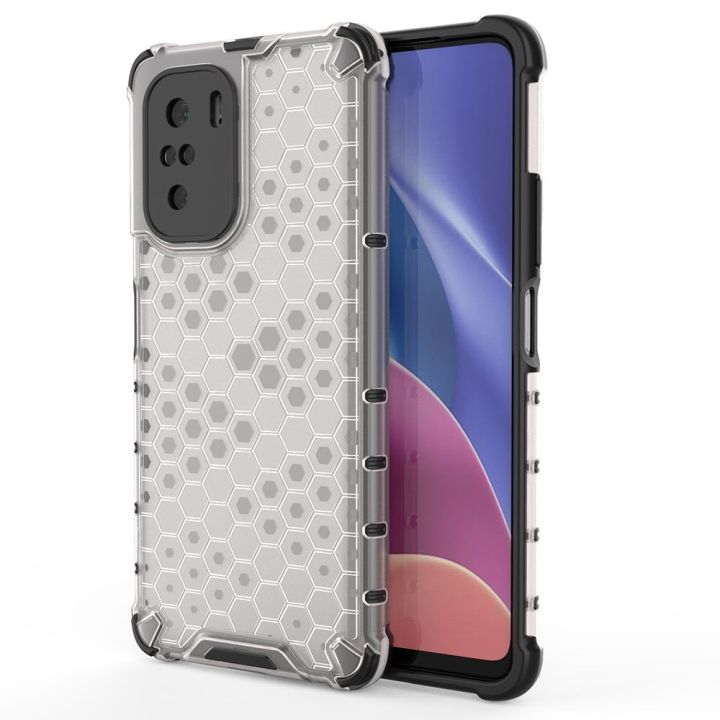 Hurtel Honeycomb Back Cover Σιλικόνης Διάφανο (Poco F3 / Mi 11i)