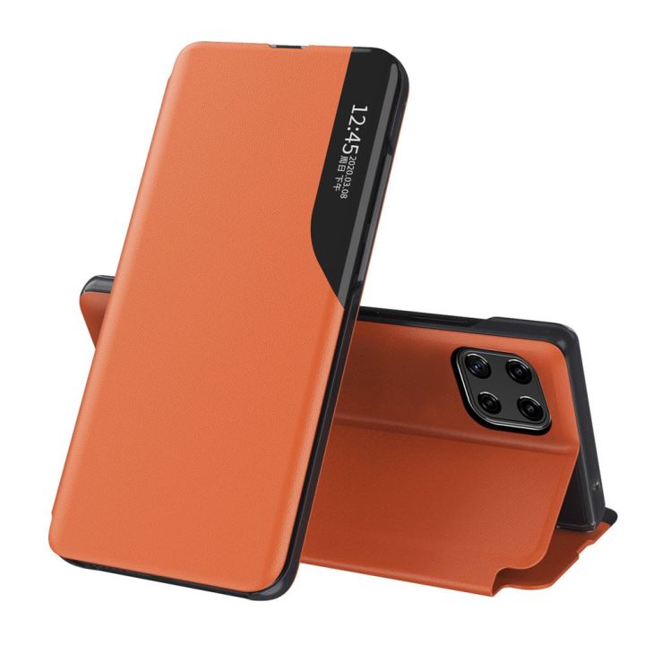Hurtel Eco Leather View Book Δερματίνης / Πλαστικό Πορτοκαλί (Galaxy A22 4G)
