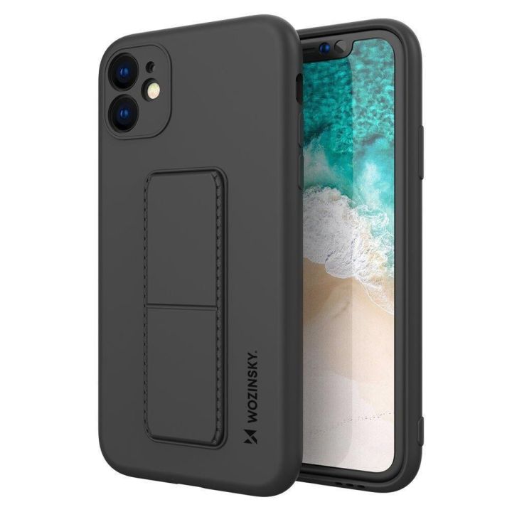 Wozinsky Kickstand Back Cover Σιλικόνης Μαύρο (Galaxy A22 4G)
