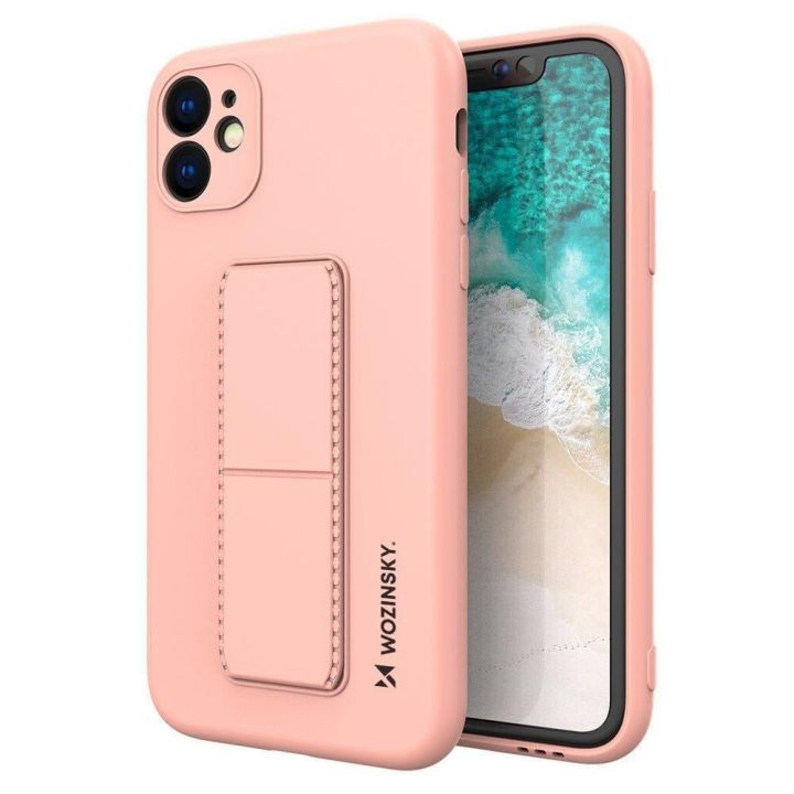 Wozinsky Kickstand Back Cover Σιλικόνης Ροζ (Galaxy A22 4G)