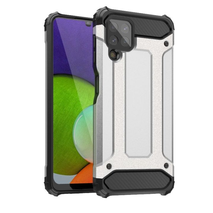 Hurtel Hybrid Back Cover Σιλικόνης / Πλαστικό Γκρι (Galaxy A22 4G)