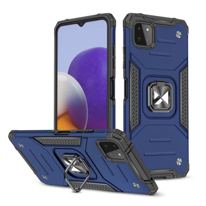 Wozinsky Ring Armor Back Cover Πλαστικό Μπλε (Galaxy A22 4G)