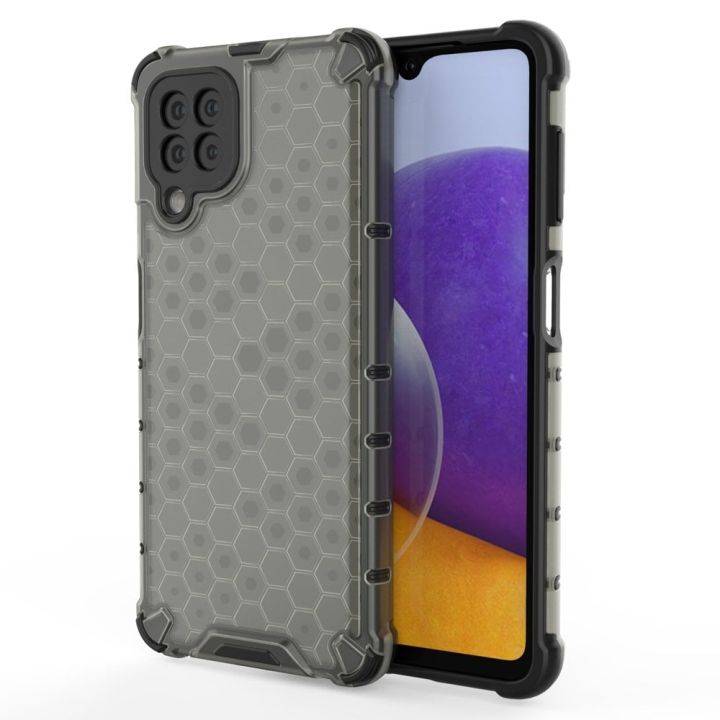 Hurtel Honeycomb Armor Back Cover Σιλικόνης Μαύρο (Galaxy A22 4G)