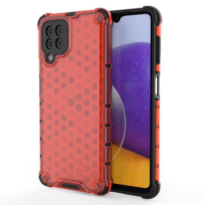 Hurtel Honeycomb Armor Back Cover Σιλικόνης Κόκκινο (Galaxy A22 4G)