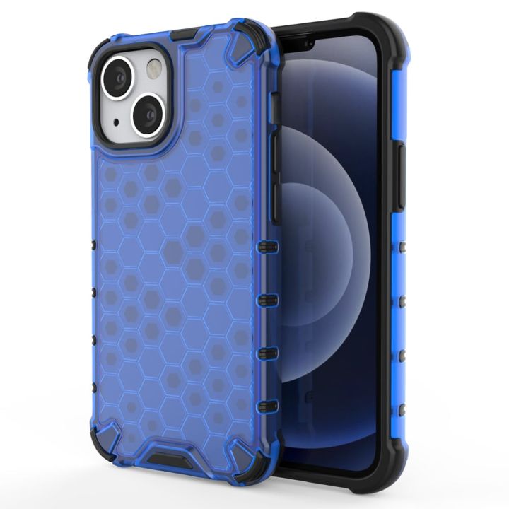 Hurtel Honeycomb Armor Back Cover Σιλικόνης Μπλε (iPhone 13 mini)