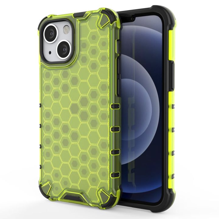 Hurtel Honeycomb Armor Back Cover Σιλικόνης Πράσινο (iPhone 13 mini)