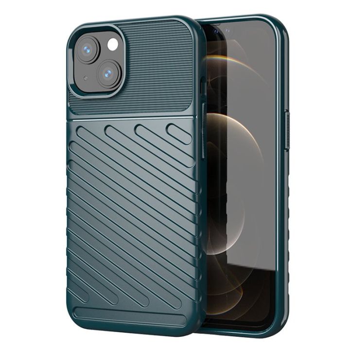 Hurtel Thunder Flexible Tough Back Cover Σιλικόνης Πράσινο (iPhone 13 mini)