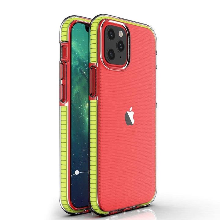 Hurtel Spring Back Cover Σιλικόνης 1mm Κίτρινο (iPhone 13 mini)