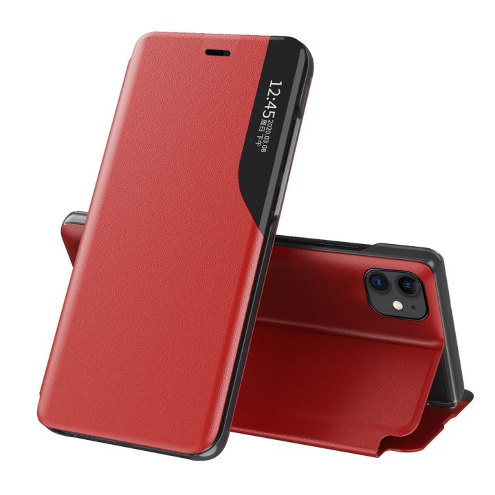 Hurtel Eco Leather View Book Δερματίνης Κόκκινο (iPhone 13 Pro)