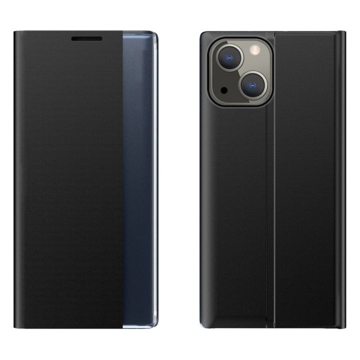 Hurtel Sleep Book Δερματίνης / Πλαστικό Μαύρο (iPhone 13 mini)