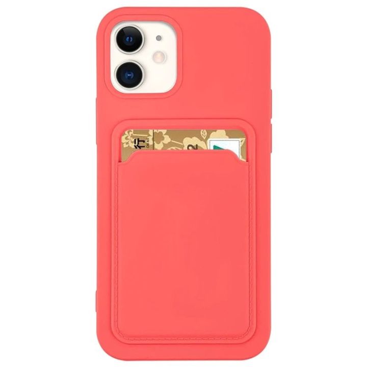 Hqwear Silicone Case Card Case Iphone 12 Pro Max Orange