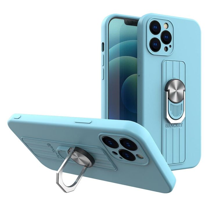 Hurtel Ring Back Cover Σιλικόνης Γαλάζιο (iPhone 11 Pro Max)