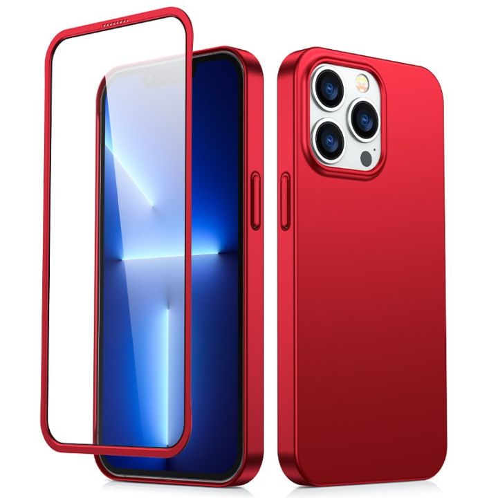 Joyroom 360 Full Cover Πλαστικό 0.76mm Κόκκινο (iPhone 13 Pro Max)