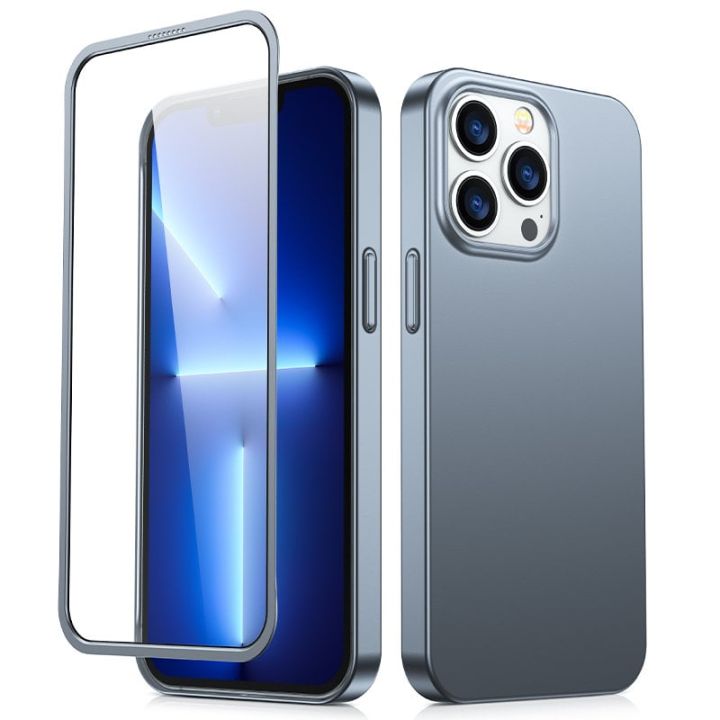 Joyroom JR-BP928 360 Full Cover Σιλικόνης 0.76mm Σετ με Τζαμάκι Tarnish (iPhone 13 Pro Max)