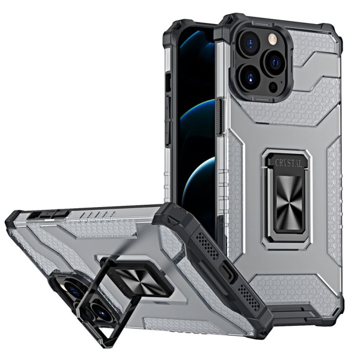 Wozinsky Crystal Ring Back Cover Πλαστικό Μαύρο (iPhone 13 Pro Max)