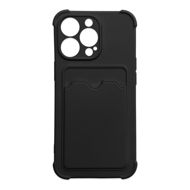 Card Wallet Σιλικόνης Μαύρο (Galaxy A22 4G)