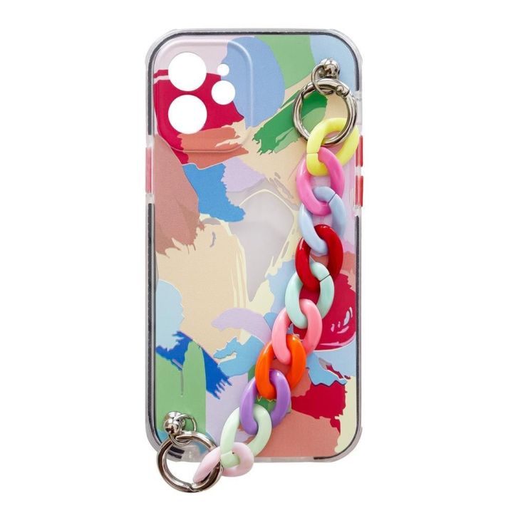 Hurtel Color Chain Back Cover Σιλικόνης με Λουράκι Διάφανο (Galaxy A32 5G)