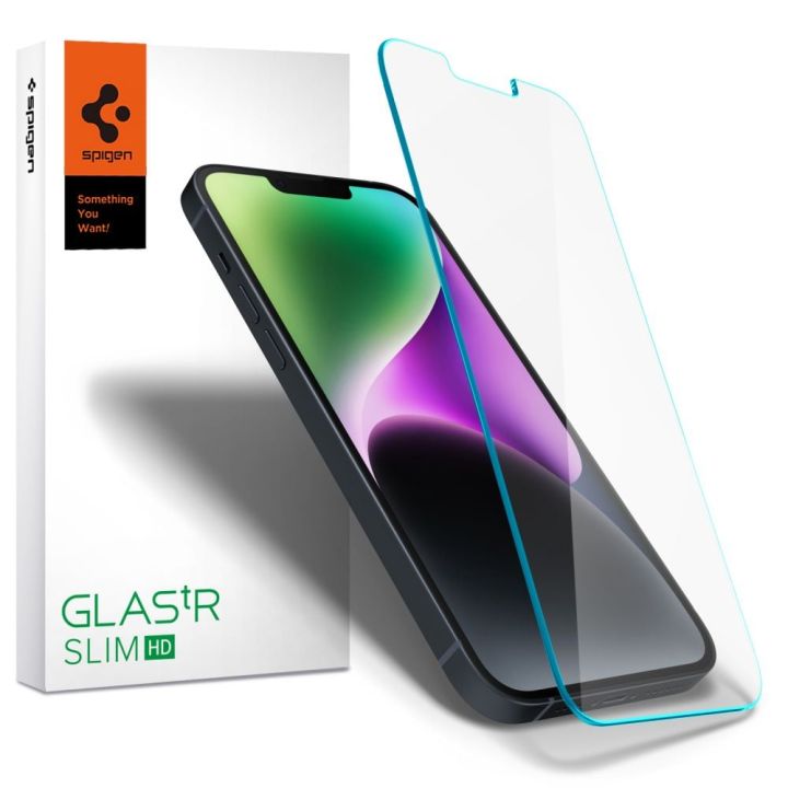 Spigen GLAS.tR Slim HD 2.5D Full Face Tempered Glass (iPhone 17e / 16e / 14 / 13 / 13 Pro)