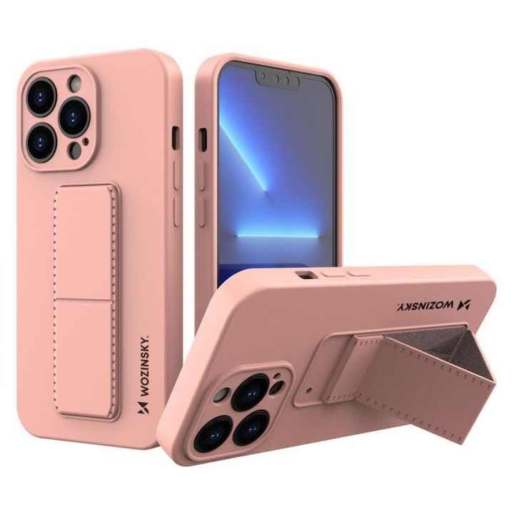Wozinsky Kickstand Flexible Back Cover Σιλικόνης Ροζ (iPhone 13 mini)