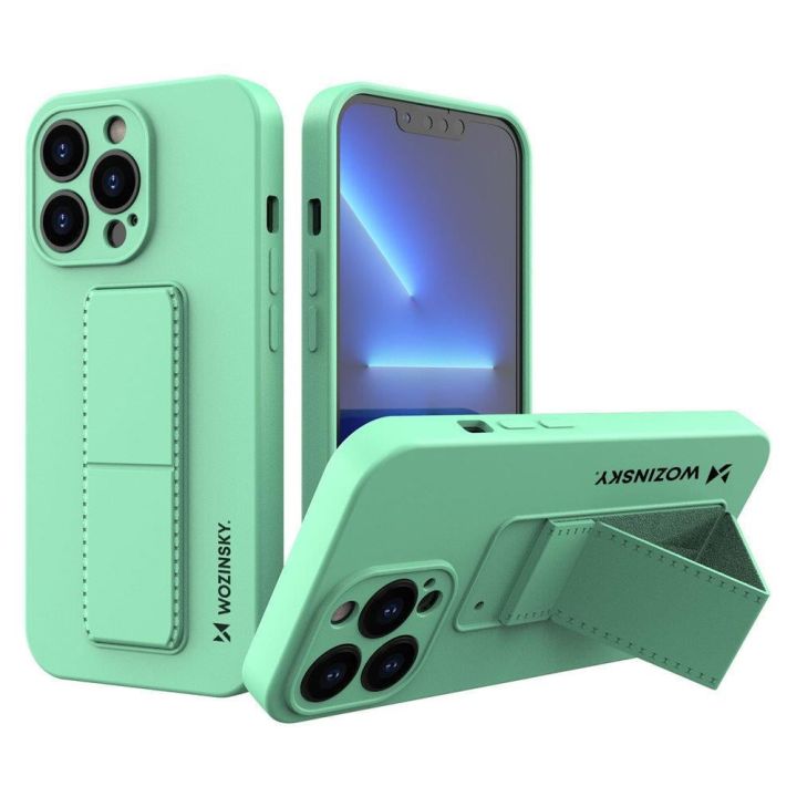 Wozinsky Kickstand Flexible Back Cover Σιλικόνης Mint (iPhone 13 mini)