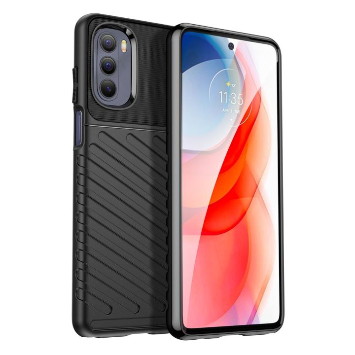 Hurtel Thunder Back Cover Σιλικόνης Μαύρο (Motorola Moto G Stylus)