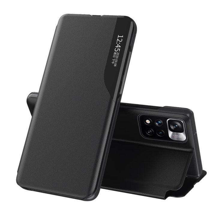 Eco Leather View Book Δερματίνης Μαύρο (Poco M4 Pro 5G / Redmi Note 11s 5G)