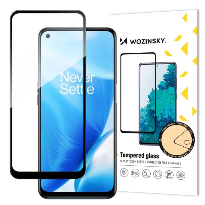 Wozinsky Super Tough Full Glue Full Face Tempered Glass Μαύρο (One Plus Nord N200 5 G)