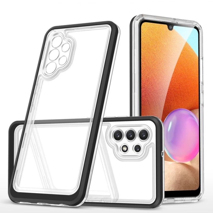 Hurtel Clear 3in1 Back Cover Σιλικόνης Μαύρο (Galaxy A72)