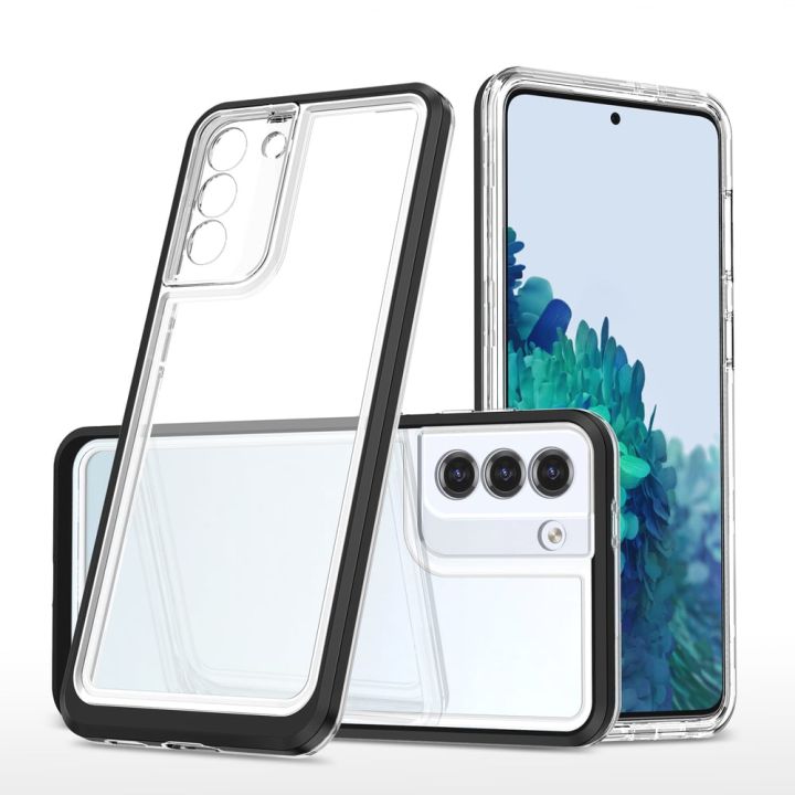 Hurtel Clear 3in1 Back Cover Σιλικόνης 1.1mm Μαύρο (Galaxy S21+ 5G)