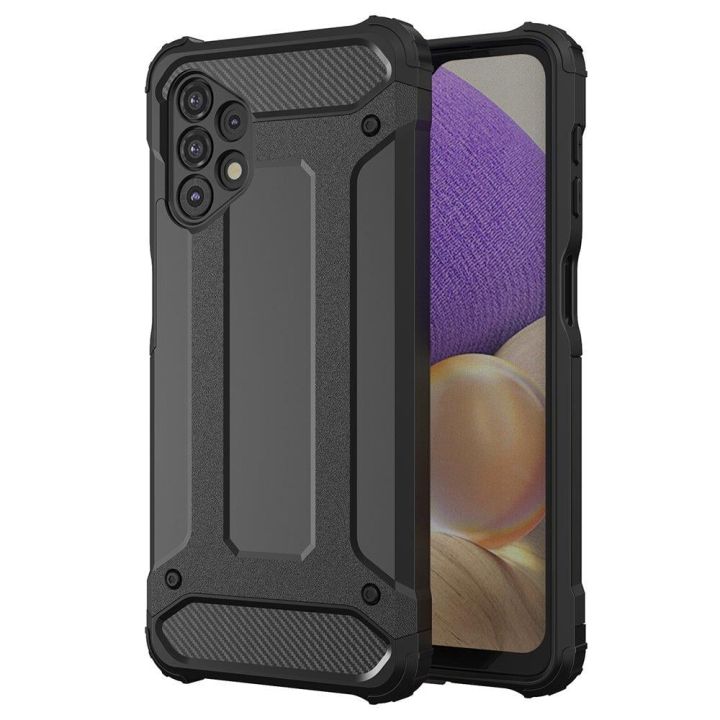 Hurtel Hybrid Armor Back Cover Σιλικόνης Μαύρο (Galaxy A73)