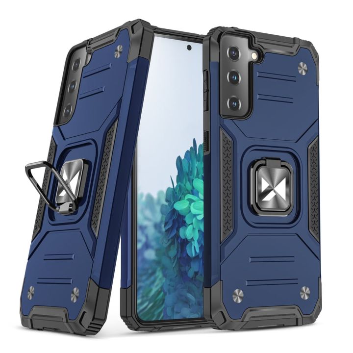 Wozinsky Ring Armor Back Cover Πλαστικό Μπλε (Galaxy S22 5G)