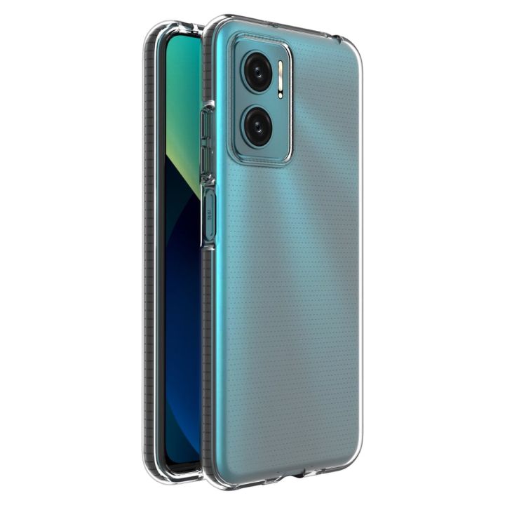 Hurtel Spring Back Cover Σιλικόνης 1mm Διάφανο / Μαύρο (Redmi 10 / 10 2022)