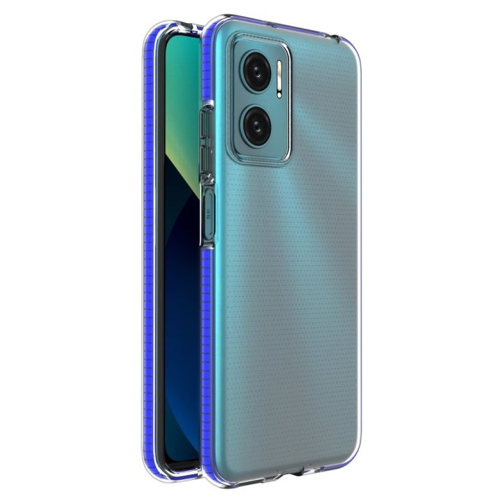Hurtel Spring Back Cover Σιλικόνης 1mm Διάφανο / Μπλε (Redmi 10 / 10 2022)