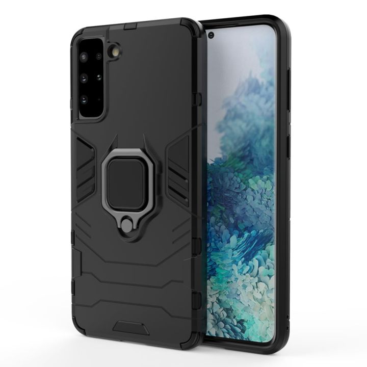 Ring Armor Back Cover Πλαστικό Μαύρο (Galaxy S22+ 5G)