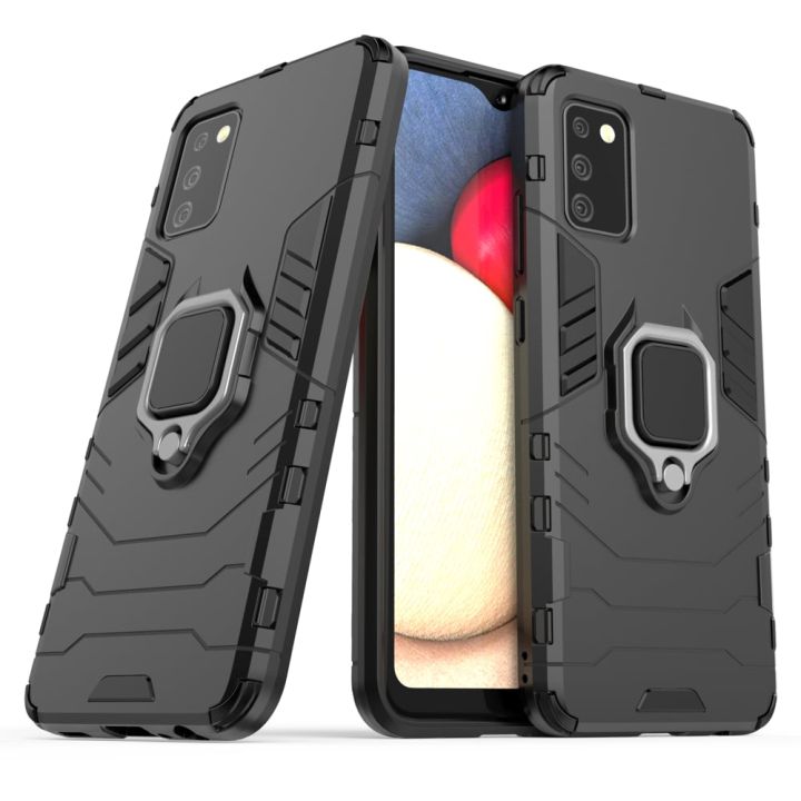 Hurtel Ring Armor Back Cover Πλαστικό Μαύρο (Galaxy A03s)