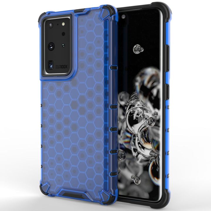Hurtel Honeycomb Back Cover Σιλικόνης Μπλε (Galaxy S22 Ultra 5G)