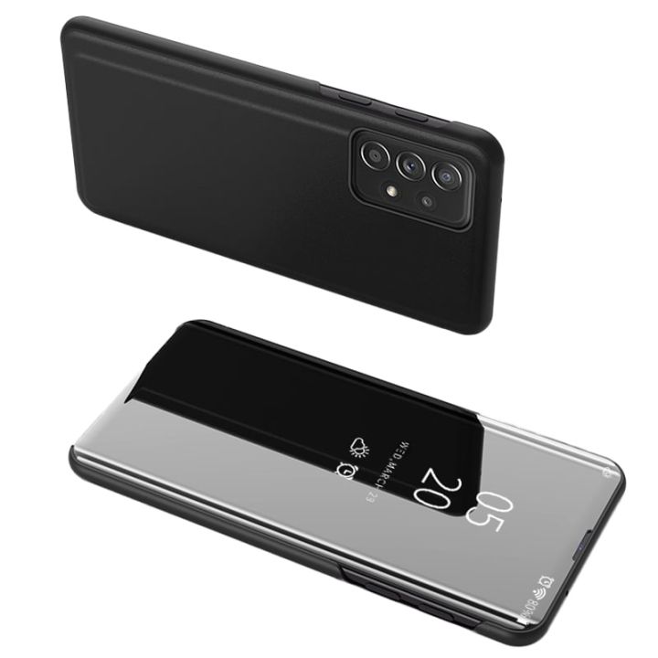 Clear View Back Cover Πλαστικό Μαύρο (Galaxy A73)