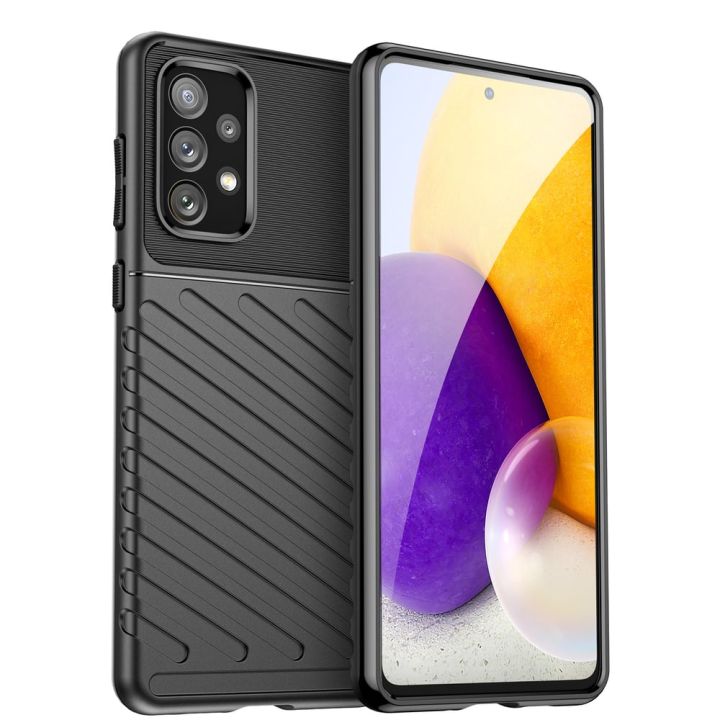Flexible Armored Cover Back Cover Σιλικόνης Μαύρο (Galaxy A73)