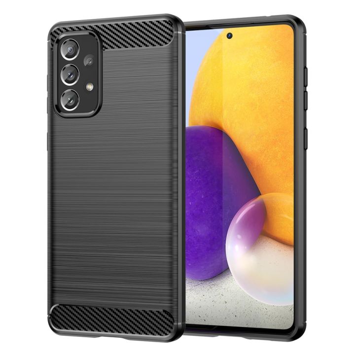 Hurtel Carbon Flexible Back Cover Σιλικόνης Μαύρο (Galaxy A73)