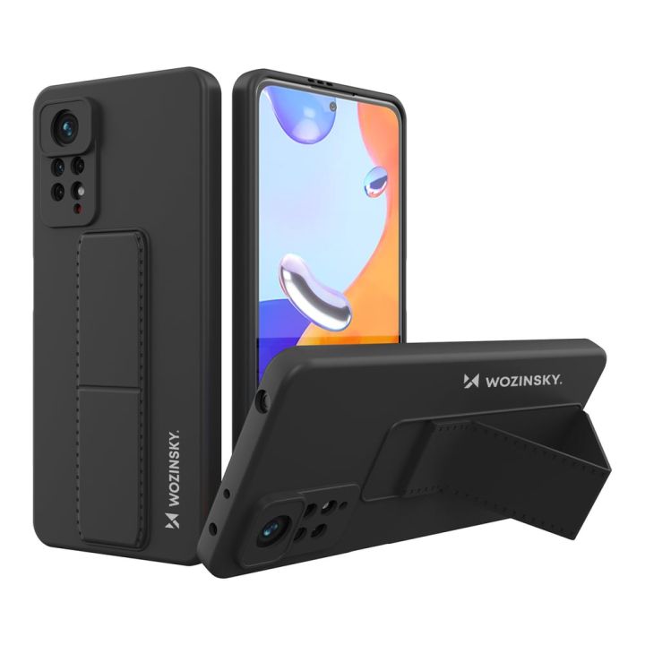 Wozinsky Kickstand Back Cover Σιλικόνης Μαύρο (Xiaomi Redmi Note 11 Pro)