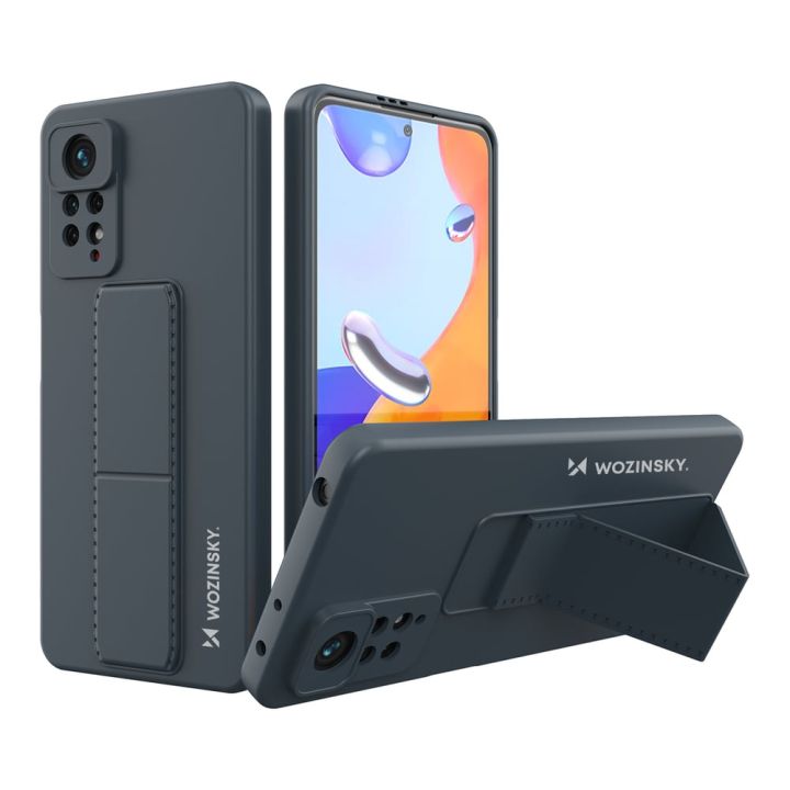 Wozinsky Kickstand Back Cover Σιλικόνης Navy Blue (Xiaomi Redmi Note 11 Pro)